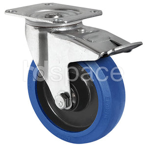 Elastic Blue Rubber Castors